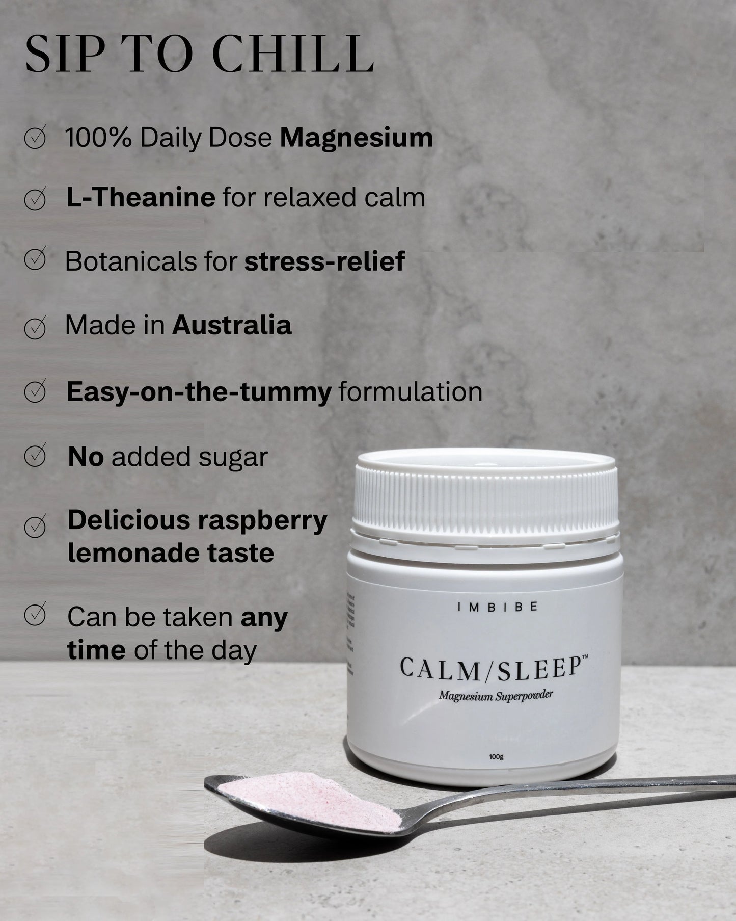 IMBIBE Calm/Sleep Magnesium Super Powder